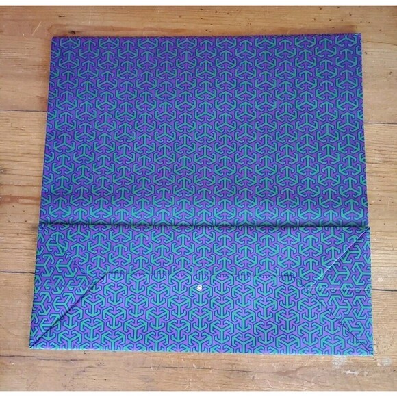 Tory Burch Large And Small Logo Purple & Green Gift Bag 16"x16"x6" 8x6.5x3.5 - Picture 7 of 8